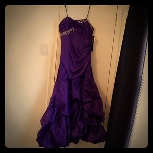 Strapless Purple Formal Dress